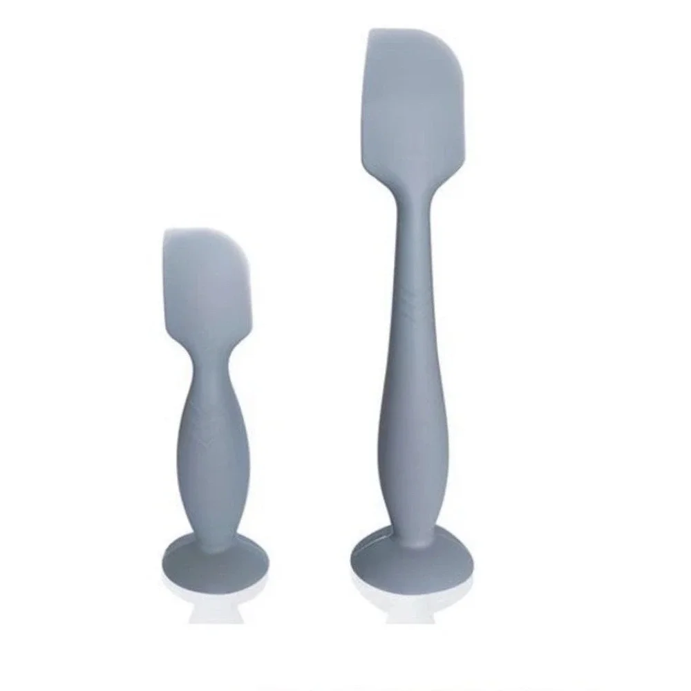 Diaper Cream Spatula, 2 Pack Butt Spatula w/suction Cup, Full-Size Mini Silicone